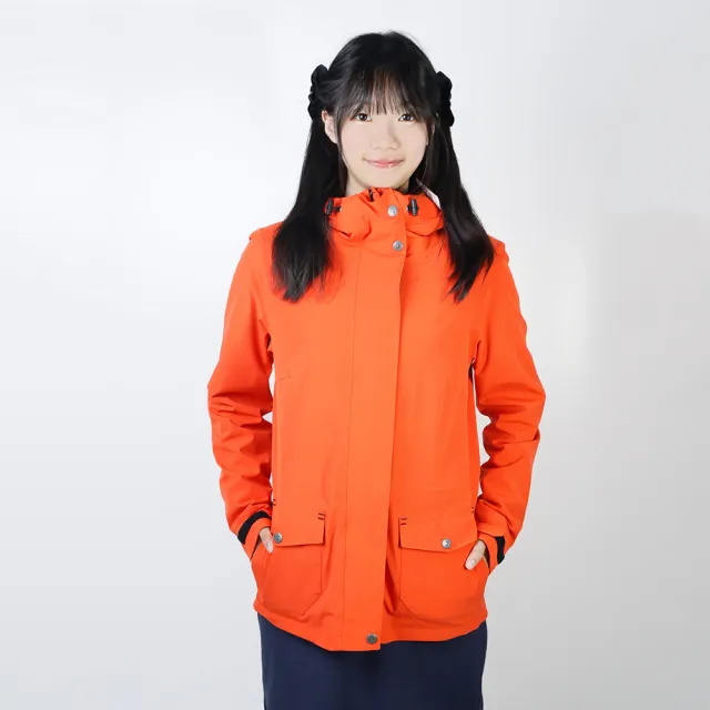 【GFoneone】秋冬女阻菌防水透濕外套-桔色(高防水係數/透氣/輕量/保暖/多功能)