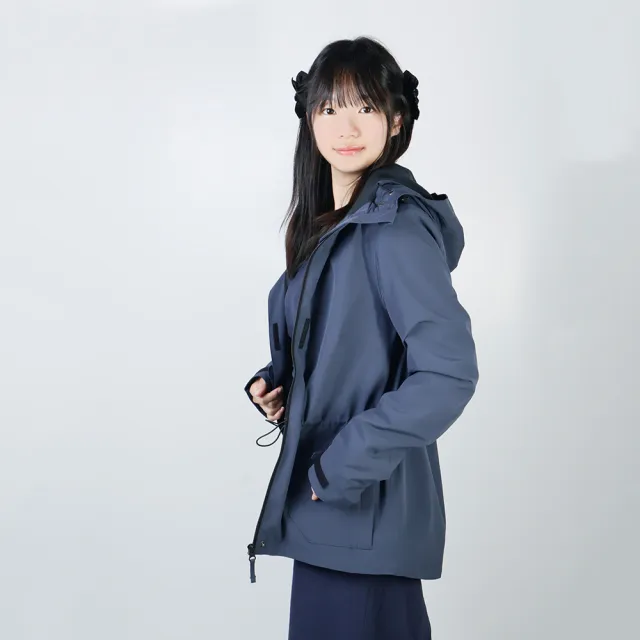 【GFoneone】秋冬女阻菌防水透濕外套-夜藍(高防水係數/透氣/輕量/保暖/多功能)