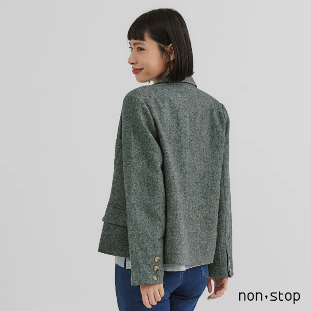 【non-stop】毛料短版西裝外套-2色
