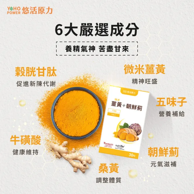 【悠活原力】悠活薑黃朝鮮薊植物膠囊(30粒/盒 薑黃素 吳淡如真情推薦)
