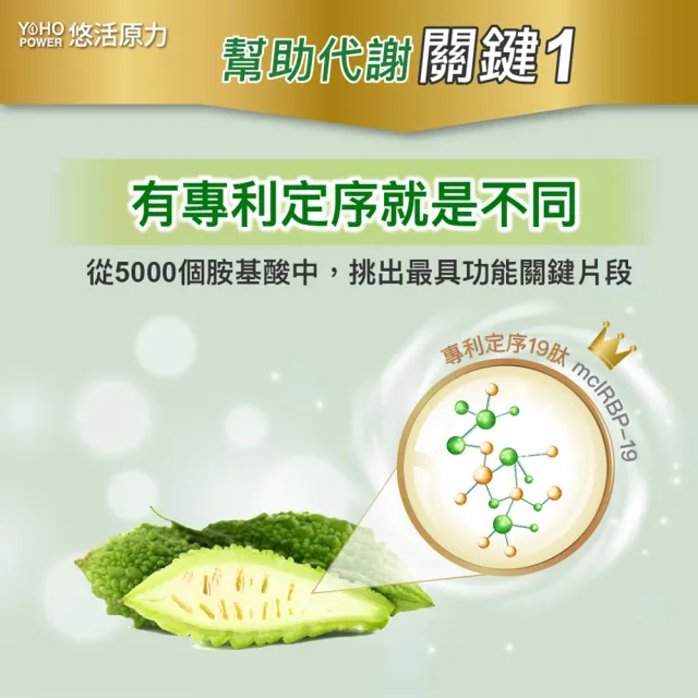 【悠活原力】悠活好代謝 苦瓜胜肽+牛樟芝菌絲體(60粒/盒 吳淡如真情推薦 苦瓜 苦瓜胜肽 )