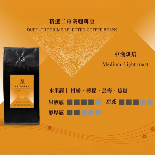 【湛盧咖啡】淺焙/深焙． 二重奏綜合咖啡豆． 任選1包組(共1包;908g/包;共2種風味；飛利浦EP2220亦適用)
