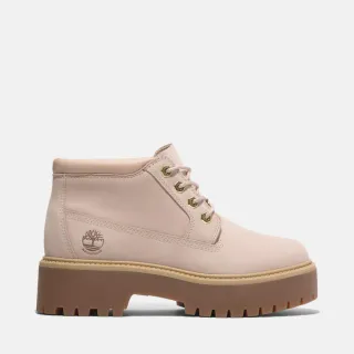 【Timberland 官方旗艦】女款淺米色Stone Street防水厚底中筒靴(A2HA9EN7)