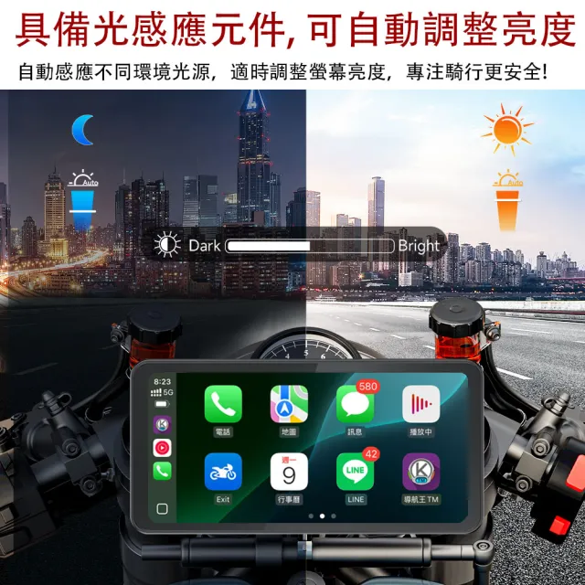 【Spedal 勢必得】CL872二代CarPlay/AndroidAuto雙系統 機車防水無線Carplay(胎壓偵測/快拆支架/簡易DIY)