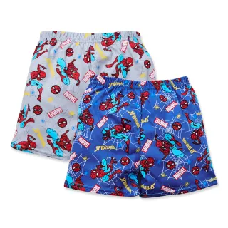【ONEDER 旺達】6件組-漫威 蜘蛛人男童二入四角褲(男童內褲/兒童內褲/純棉內褲)