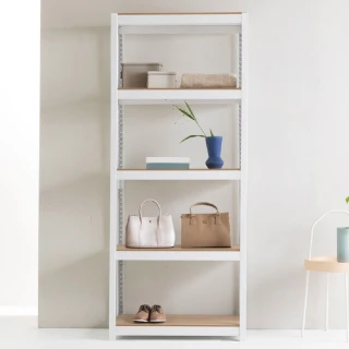 【特力屋】韓國SR角鋼五層架 白 寬80深40高180公分 第三代(收納架 置物架)