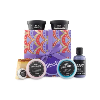【LUSH 嵐舒】樂而忘憂 身體保養禮盒(香皂/沐浴乳/潤膚乳/面霜/果香/花香)