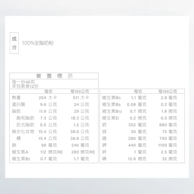 【RED COW紅牛】官方直營 全脂奶粉隨手包40gX12入