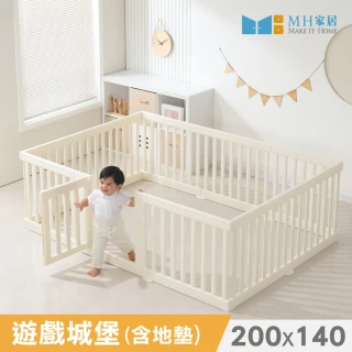 【MH 家居】韓系方型兒童遊戲城堡200x140(兒童房/兒童遊戲圍欄/爬行地墊)