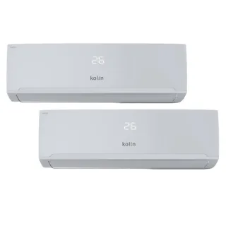 【Kolin 歌林】4-5坪+4-5坪一級變頻冷暖一對二分離式冷氣(KDV-P562M201+KSA-PK282DV03A+KSA-PK282DV03A)