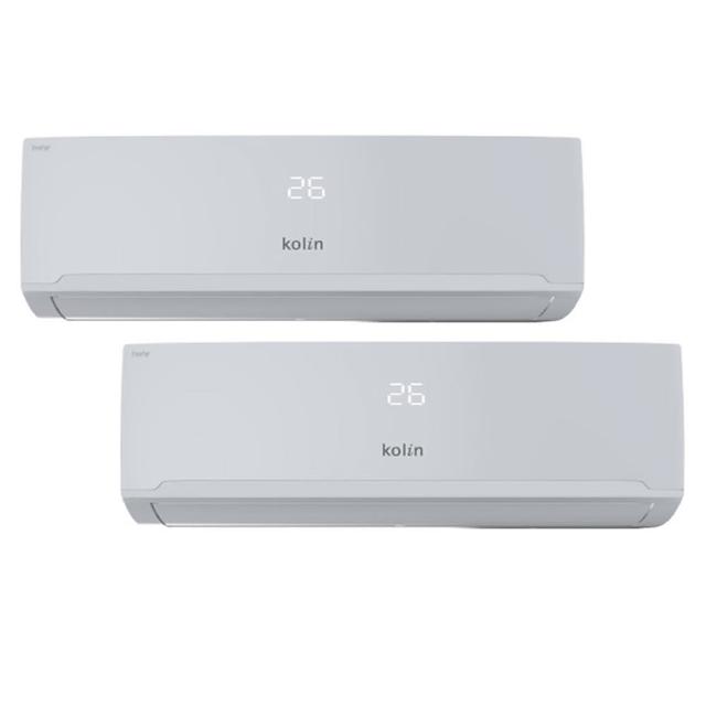 【Kolin 歌林】4-5坪+4-5坪一級變頻冷暖一對二分離式冷氣(KDV-P562M201+KSA-PK282DV03A+KSA-PK282DV03A)