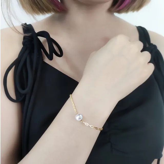 【La Corser】可調節系列 7.5-8mm 日本 Akoya 珍珠 手鏈 天然海水珍珠 天女級 正圓珍珠 18K金