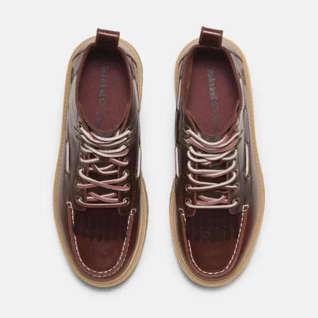 【Timberland】女款酒紅色Stone Street厚底靴(A27YZEIW)
