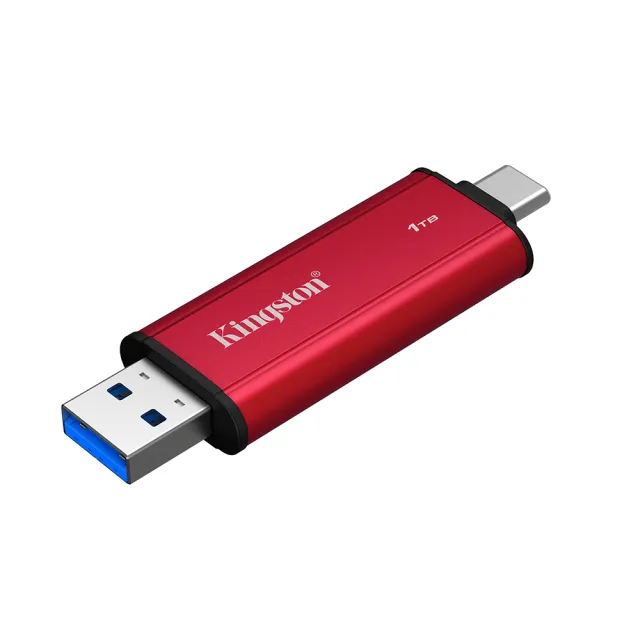 【Kingston 金士頓】Dual Portable Solid-State Drive USB-A/C 1TB 雙介面行動固態硬碟(SPSD/1TB)