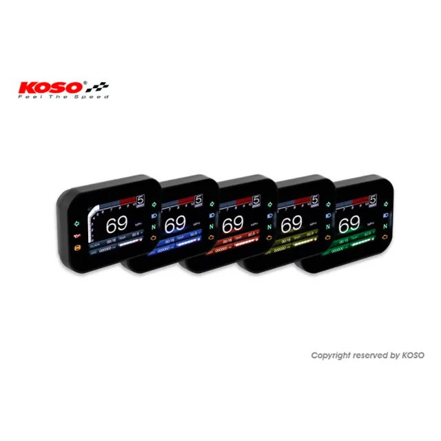 【KOSO】RX3S TFT 碼表 FORCE 1.0 專用款  附18mm 水三通(YAMAHA FORCE 多功能碼表 附水溫感應器三通接頭)