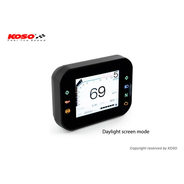 【KOSO】RX3S TFT 碼表 FORCE 1.0 專用款  附18mm 水三通(YAMAHA FORCE 多功能碼表 附水溫感應器三通接頭)