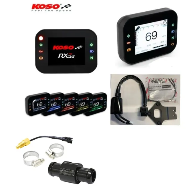 【KOSO】RX3S TFT 碼表 FORCE 1.0 專用款  附18mm 水三通(YAMAHA FORCE 多功能碼表 附水溫感應器三通接頭)