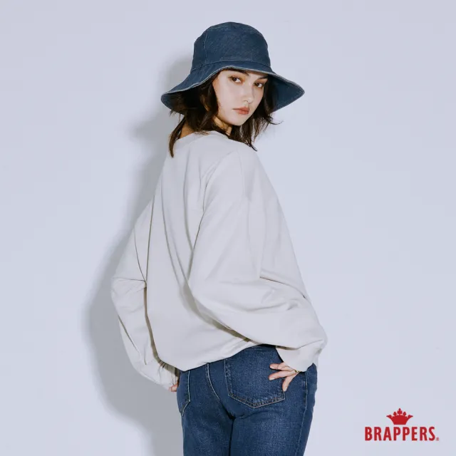 【BRAPPERS】女款 Cheers刺繡口袋圓領T(淺灰)