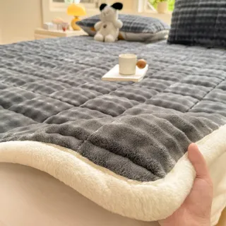 【寢聚 Sleep Club】買一送一 塔芙絨床墊枕套組-單人/雙人/加大任選(法蘭絨 保暖墊 床墊 軟床墊 床包 暖墊)