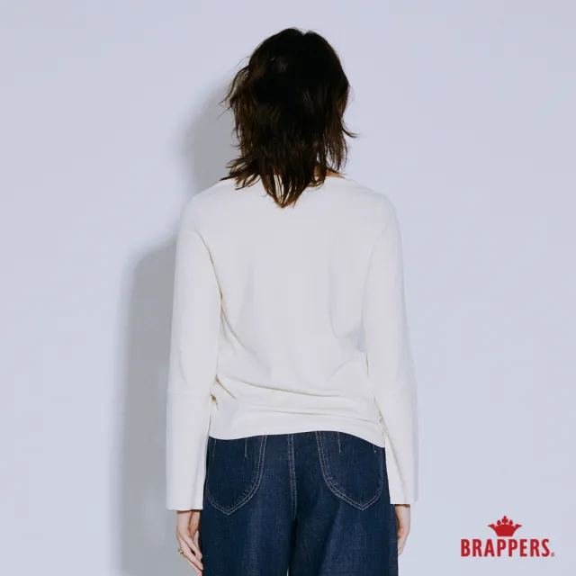 【BRAPPERS】女款 不對稱剪裁拼接上衣(米白)