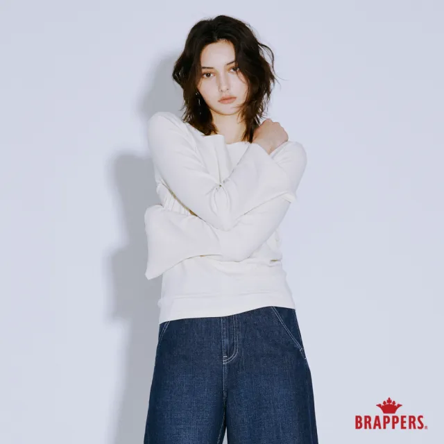 【BRAPPERS】女款 不對稱剪裁拼接上衣(米白)