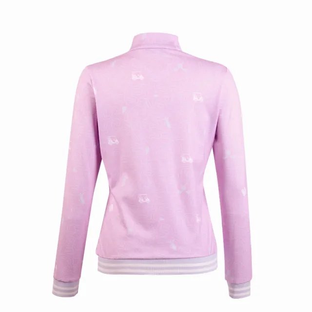 【PING】女款趣味高爾夫吸濕排汗立領上衣-粉(GOLF/高爾夫球衫/RA25219-15)