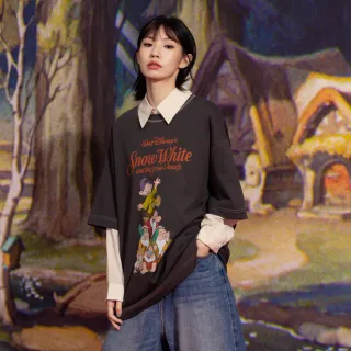 【gozo】迪士尼系列 小矮人疊疊樂抗菌厚磅寬鬆T恤(兩色)