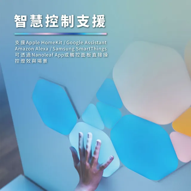 【nanoleaf】Shapes智能六角燈3片擴充組(RGB LED 觸控 音樂 氣氛燈 LED燈 像素燈)
