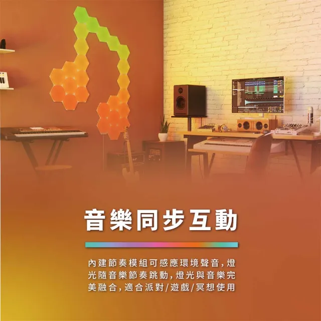 【nanoleaf】Shapes智能三角燈9片組(RGB LED 觸控 音樂 氣氛燈 LED燈 像素燈 壁燈 積木 堆疊 組合 玩具)