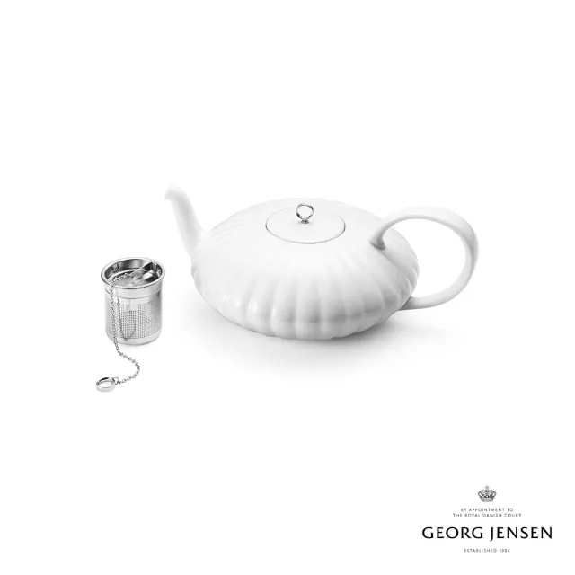 【Georg Jensen 喬治傑生】BERNADOTTE 茶壺(瓷 不鏽鋼)