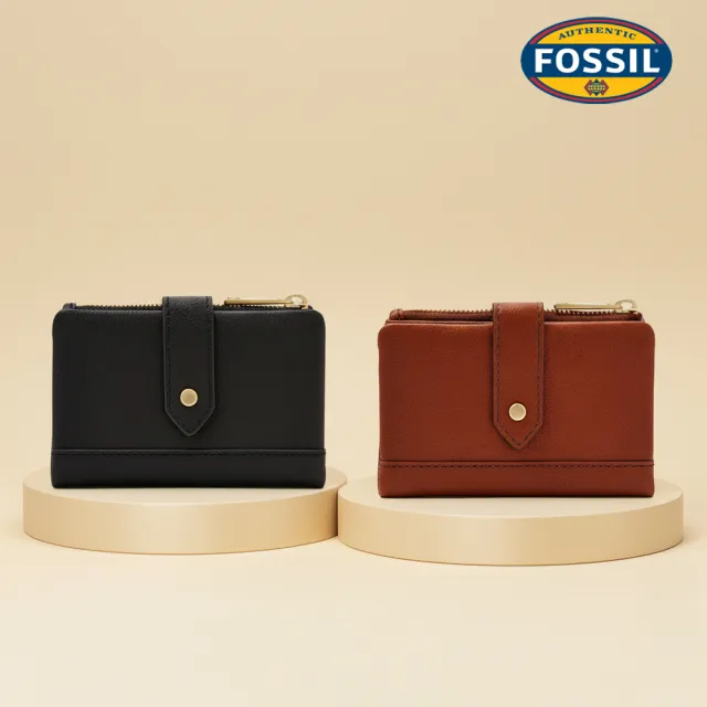 【FOSSIL】Lainie 含零錢夾扣帶短夾 (多色可選)