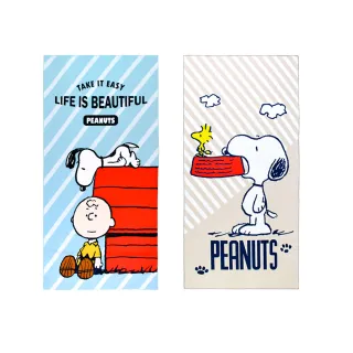 【SNOOPY 史努比】滿版印花無棉絮大浴巾70X140公分(快乾浴巾 舒柔棉感 溫泉巾)