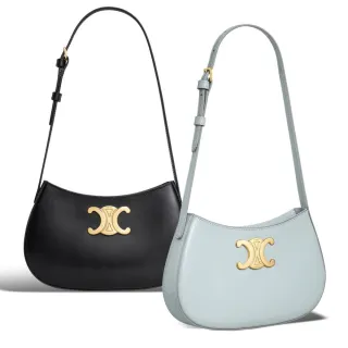 【CELINE】賽琳 Tilly 中型 凱旋門標誌亮面牛皮肩背包-2色可選(肩背包 手提包 腋下包)