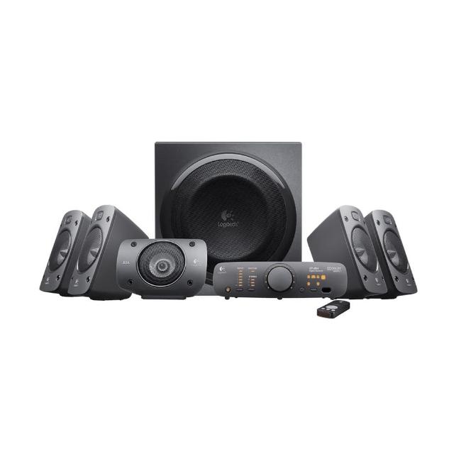 Logitech Z906 是一款高功率 5.1 聲道音箱系統，擁有 500 watts RMS 的強大輸出，符合 THX 嚴格的效能標準，提供沉浸式音效體驗。支援 Dolby Digital 和 DTS 解碼，適閤家庭影院與遊戲使用。官網登入即可獲得專屬優惠與贈品，立即體驗頂級音響品質。