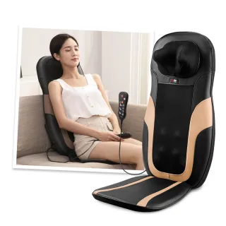 【輝葉】4D溫熱手感按摩坐墊(肩頸按摩/椅墊/靠墊 可車用 HY-633)