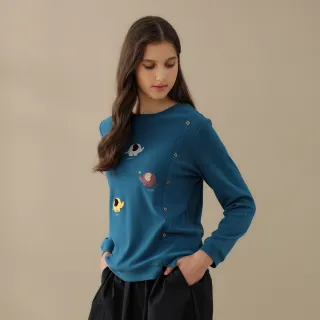 YASA 雪絨繡雙面暖陽絨上衣