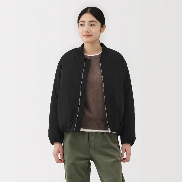 【MUJI 無印良品】女蓬鬆鋪棉外套(黑色/米黃/深棕)