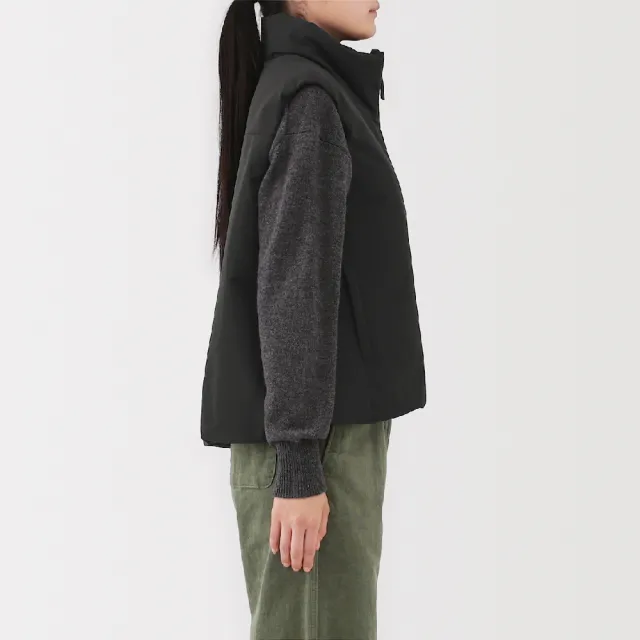 【MUJI 無印良品】女蓬鬆鋪棉背心(黑色/象牙白/卡其綠)