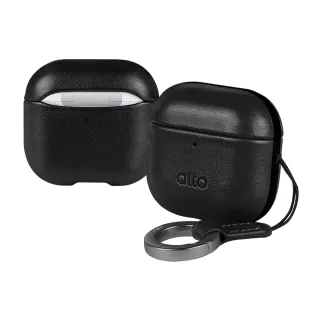 【alto 奧沰】AirPods 4 皮革保護套(真皮 附掛繩 可直接藍芽配對)