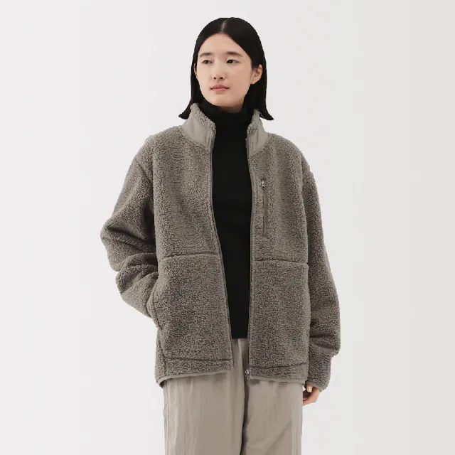 【MUJI 無印良品】男絨毛刷毛外套(黑色/米黃/摩卡棕)