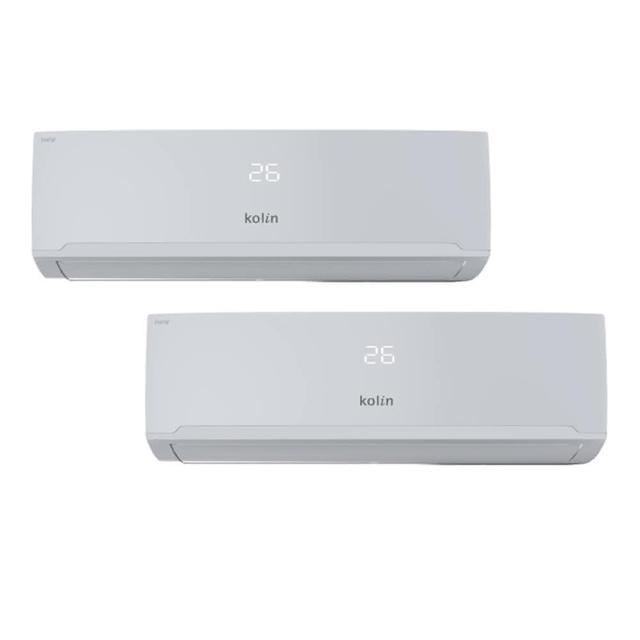 【Kolin 歌林】5-6坪+5-6坪一級變頻冷暖一對二分離式冷氣(KDV-P722M201+KSA-PK362DV03A+KSA-PK362DV03A)