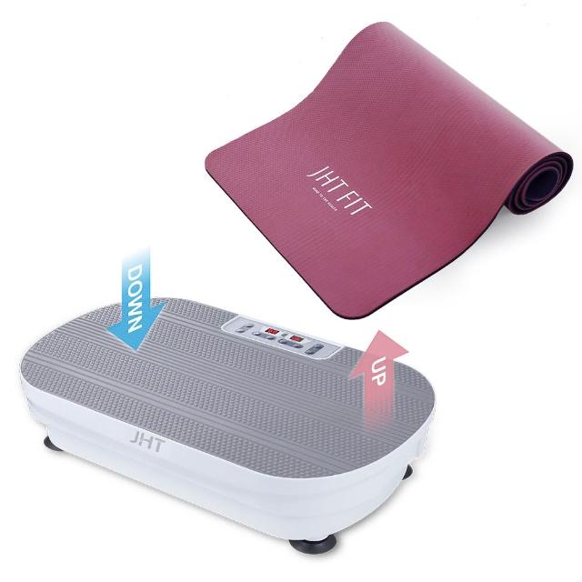 【JHT】LAZY FIT垂直律動機+NBR雙色環保8mm瑜珈墊K-708+K-612(銀髮友善/防滑踩踏面)
