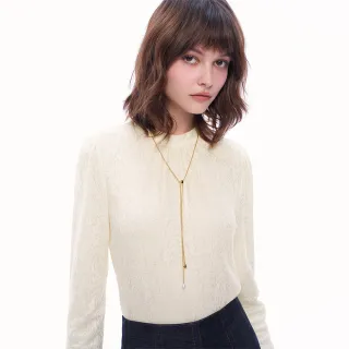 【MOMA】古典玫瑰園泡泡袖針織上衣(兩色)