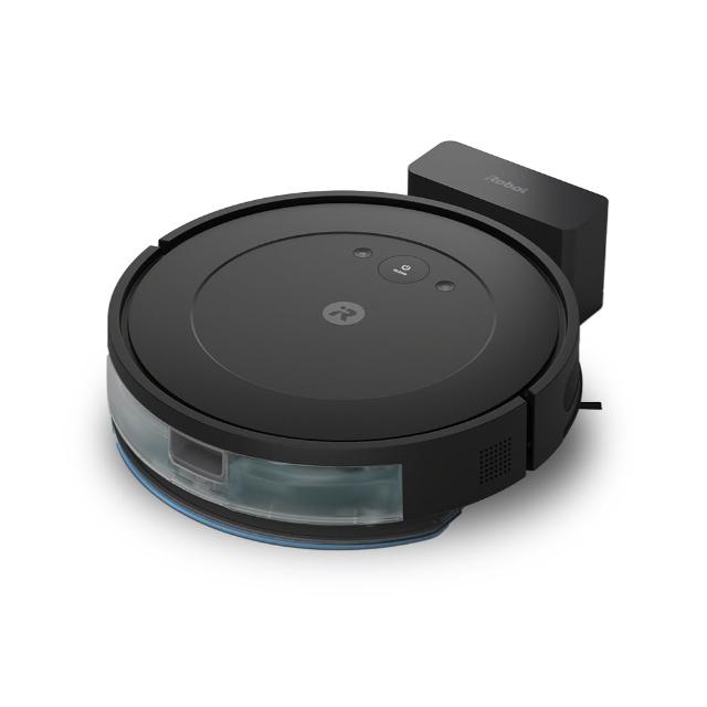 iRobot Roomba Combo Essential 黑色系掃地機器人,結合吸塵與擦地功能,支援Wifi遠端控制、障礙物爬坡及防跌落感應。直徑33cm、高8cm、重量2.8kg,適用10-20坪空間。配件包含HEPA濾網、鋰電池、集塵盒、充電站、邊刷及清潔布。充電3小時以下,使用時間長達110分鐘,支援沿牆、Z字型、螺旋型、直線及濕布清潔模式。自動回充設計,BSMI許可R37826,享1年保固。中國製造,110V電壓,輕鬆維持家居清潔。 iRobot Roomba Combo Essential 智慧掃地機器人 乾濕兩用吸塵擦地 Wifi遠端控制 適用10-20坪 自動回充HEPA濾網