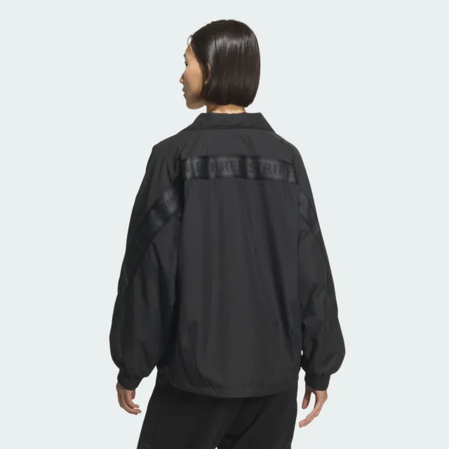 【adidas 愛迪達】外套 女 運動立領外套 亞規 WORD WV JKT 黑 JZ8444