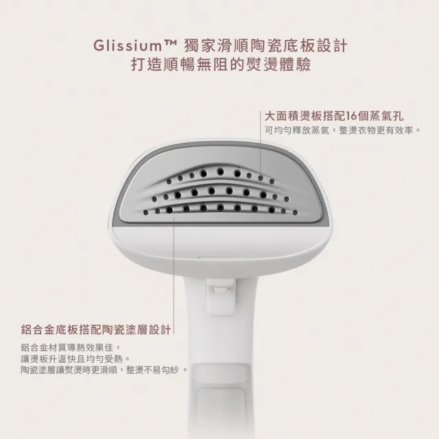 【Electrolux 伊萊克斯】雙11限定 極淨呵護 700 兩用手持式蒸氣掛燙機(E7GS2-72SW 貝殼白)