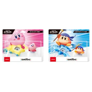 【Nintendo 任天堂】amiibo 公仔 卡比＆傳送之星 / 頭巾瓦豆魯迪＆羽翼之星
