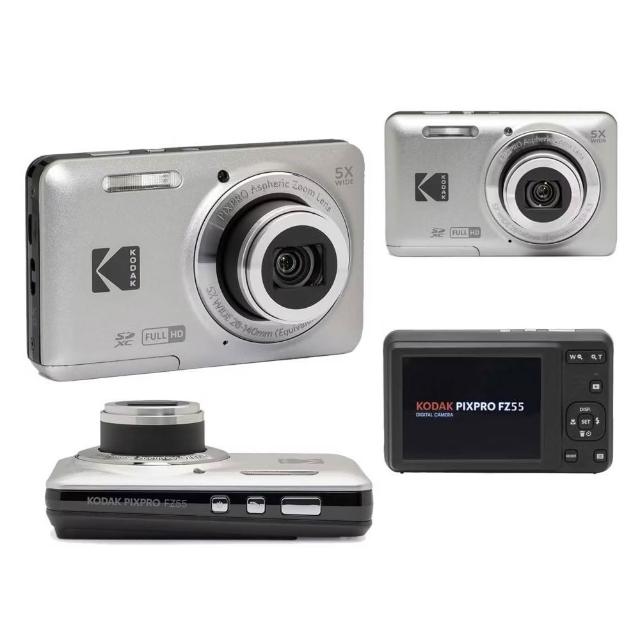 【Kodak 柯達】PIXPRO FZ55 FRIENDLY ZOOM 數位相機 5倍光學變焦 28mm廣角鏡頭(公司貨-再送32G記憶卡)
