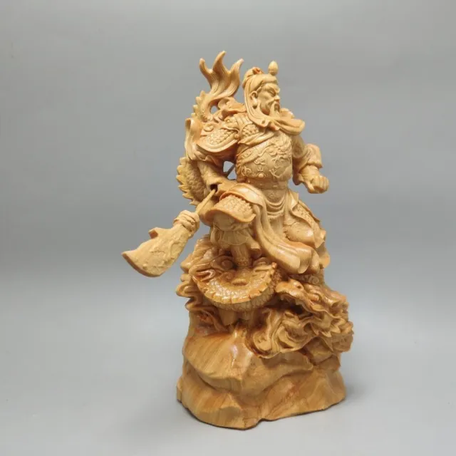 【桃花源創意工坊】禦龍關公擺飾武財神家居客廳裝飾木雕(木雕)