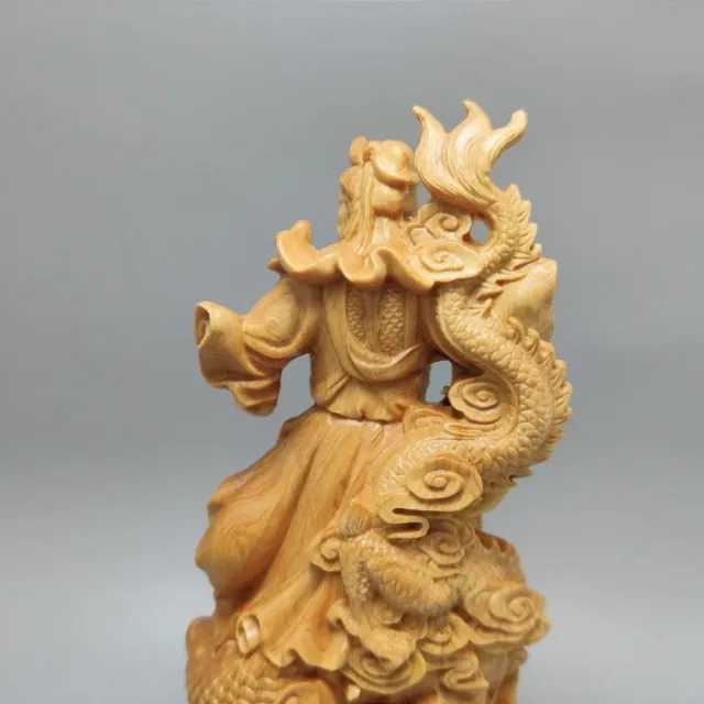 【桃花源創意工坊】禦龍關公擺飾武財神家居客廳裝飾木雕(木雕)